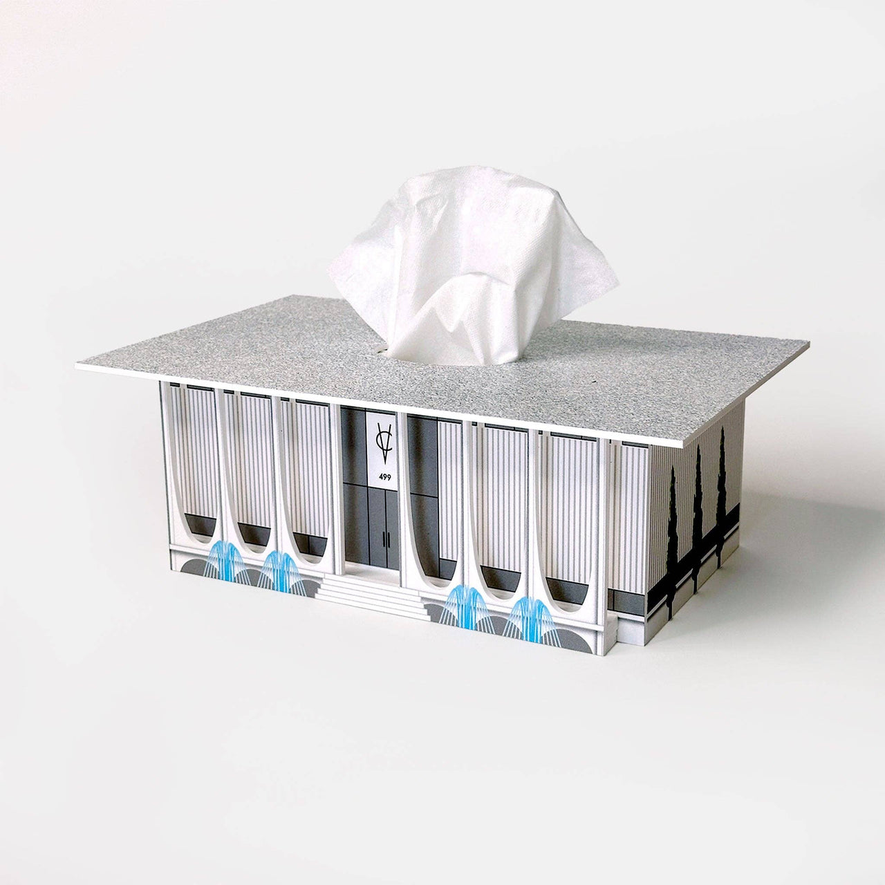 Midcentury Tissue Box Cover - Coachella Valley Bank