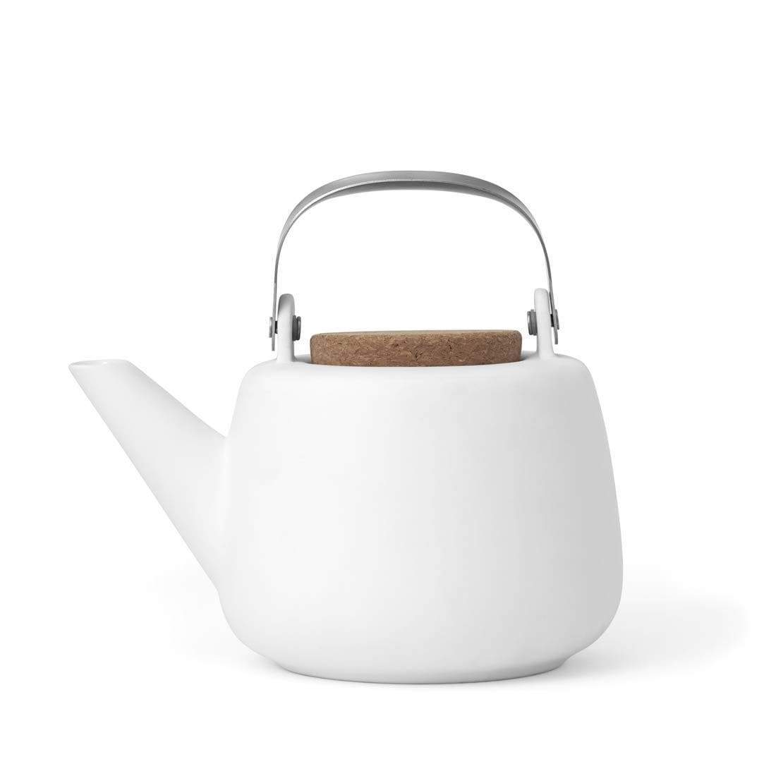 Nicola™ Porcelain Teapot w/ Infuser - 40oz / 1.2L: White