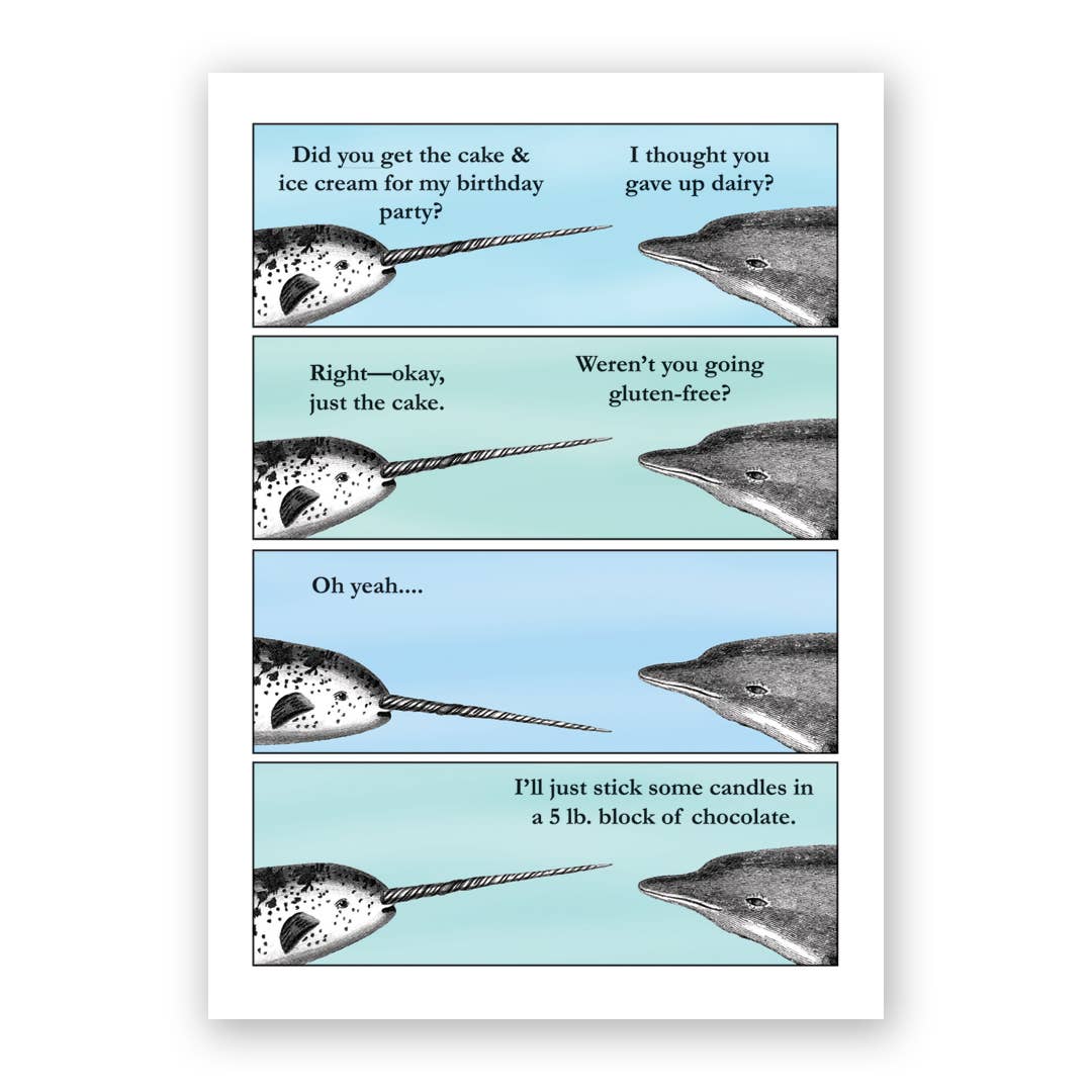 Narwhal Birthday Greeting Card