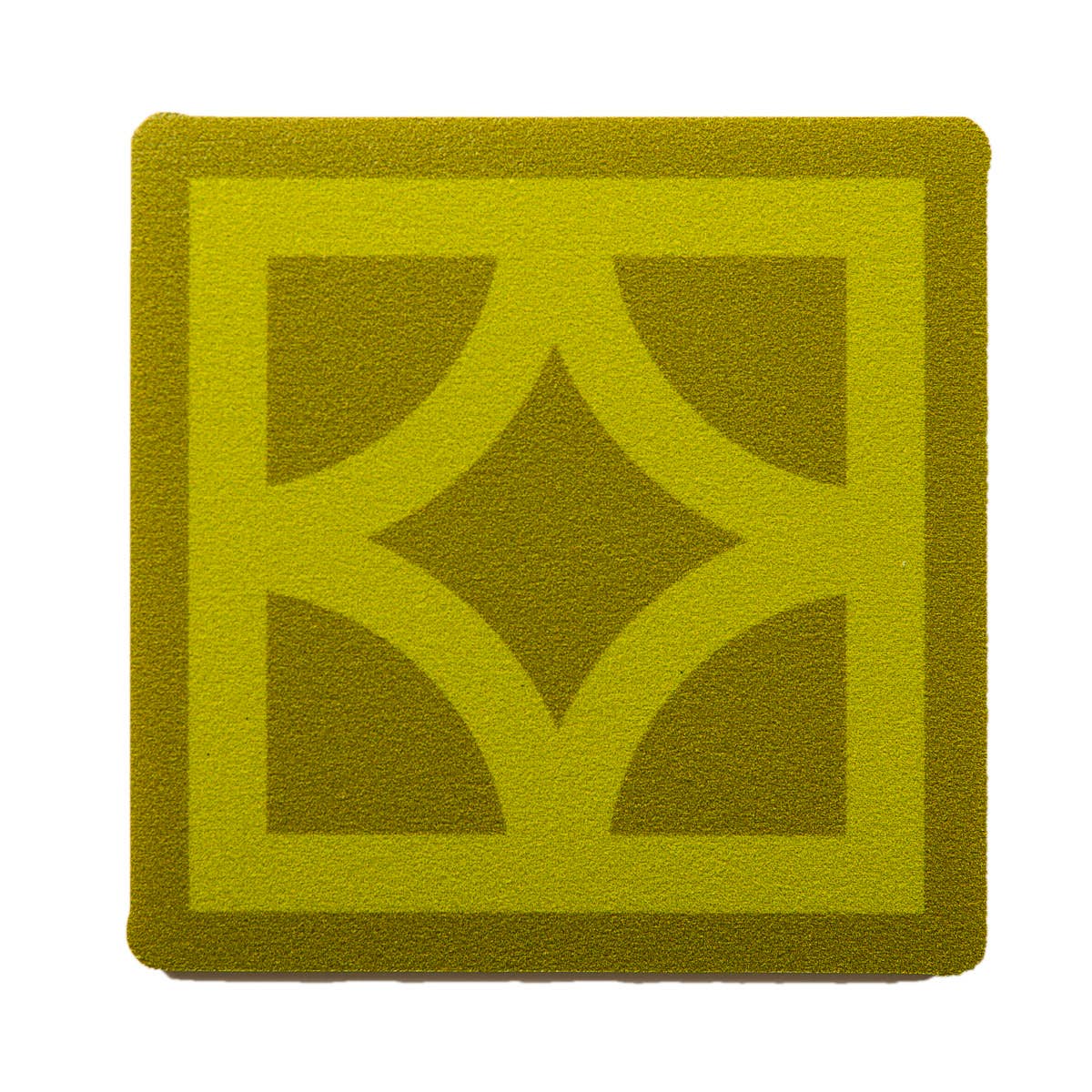 Sunmor Square Vinyl Coaster Set: Green