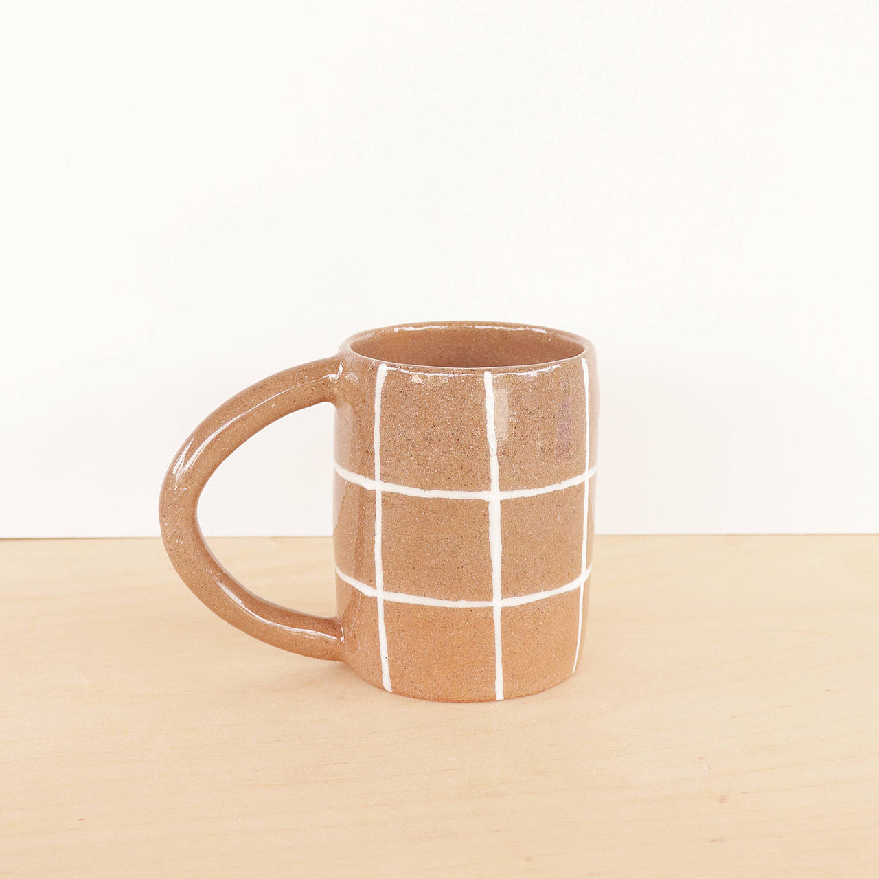 Handmade Ceramic Coffee Mug - 12oz White and Multi