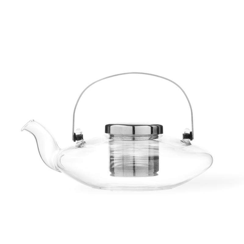 Infusion™ Glass Low Profile Teapot w/ Infuser - 18oz / 0.55L