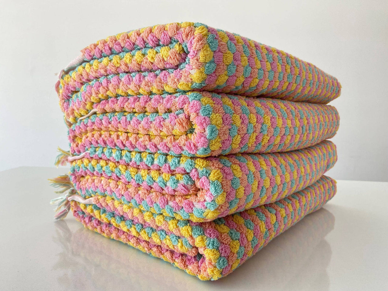 Bath Towel 36x 70,Soft Thick  Bubble - Multicolor 1