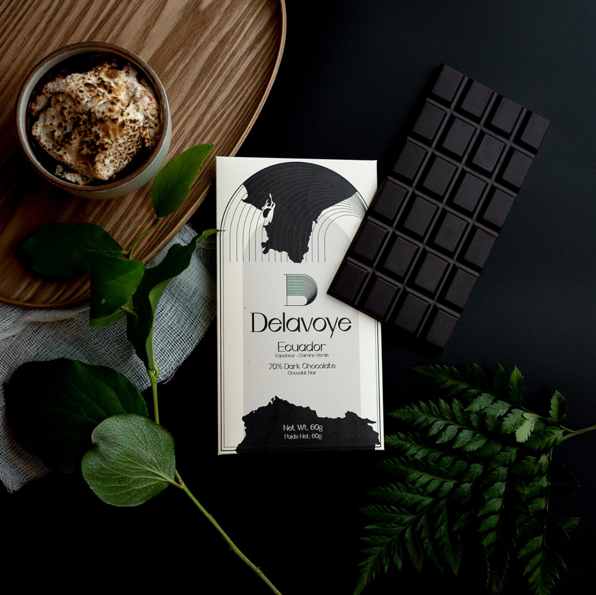 Delavoye 70% Dark Chocolate Bar "Ecuador"