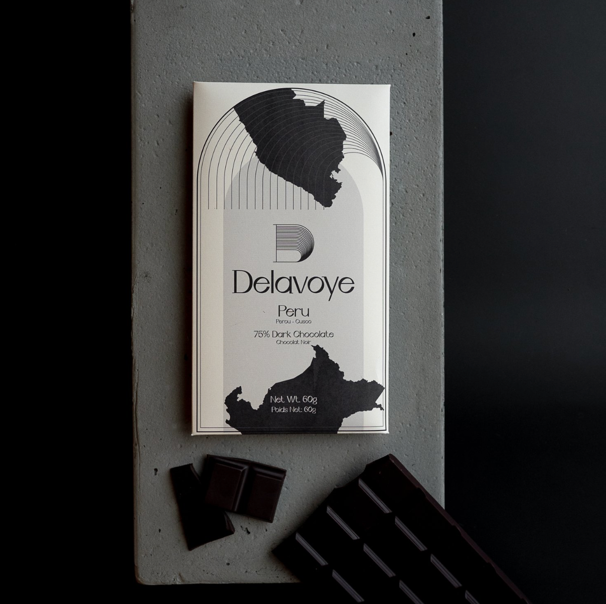Delavoye 75% Dark Chocolate Bar "Peru"