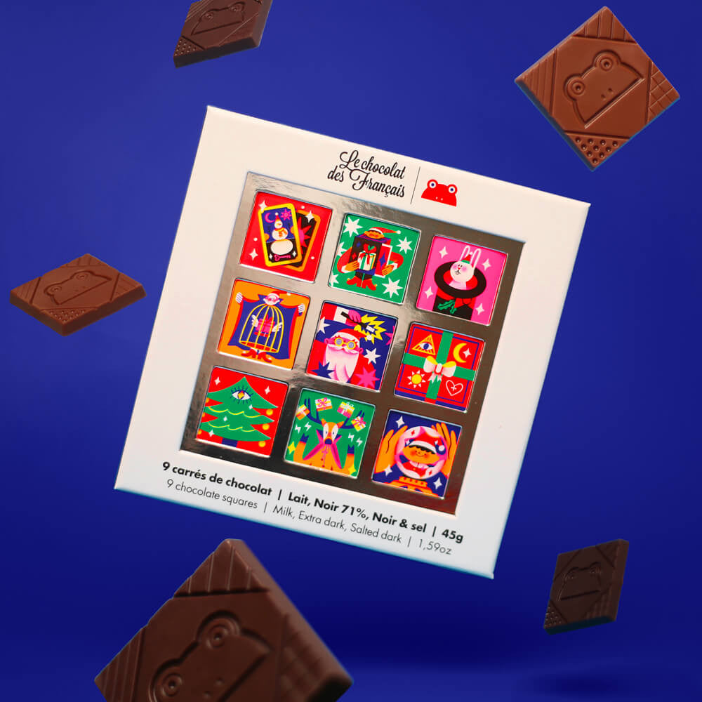 Le Chocolat des Francais - Holiday Squares 9pc Box (45g)