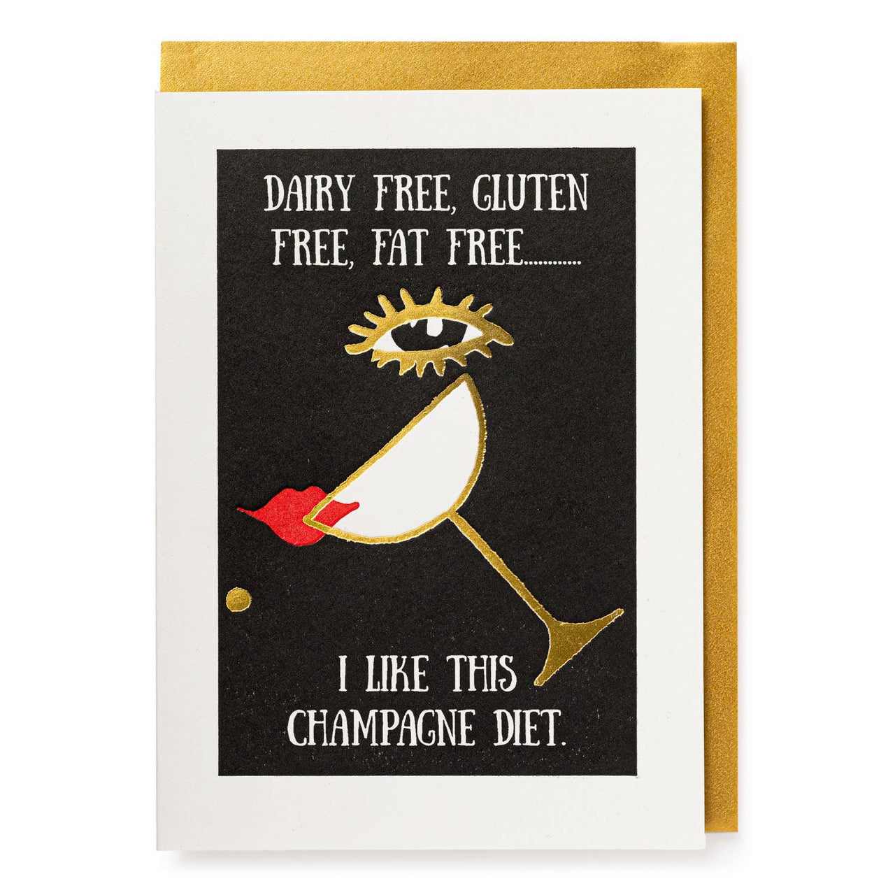 Champagne diet Greeting Card