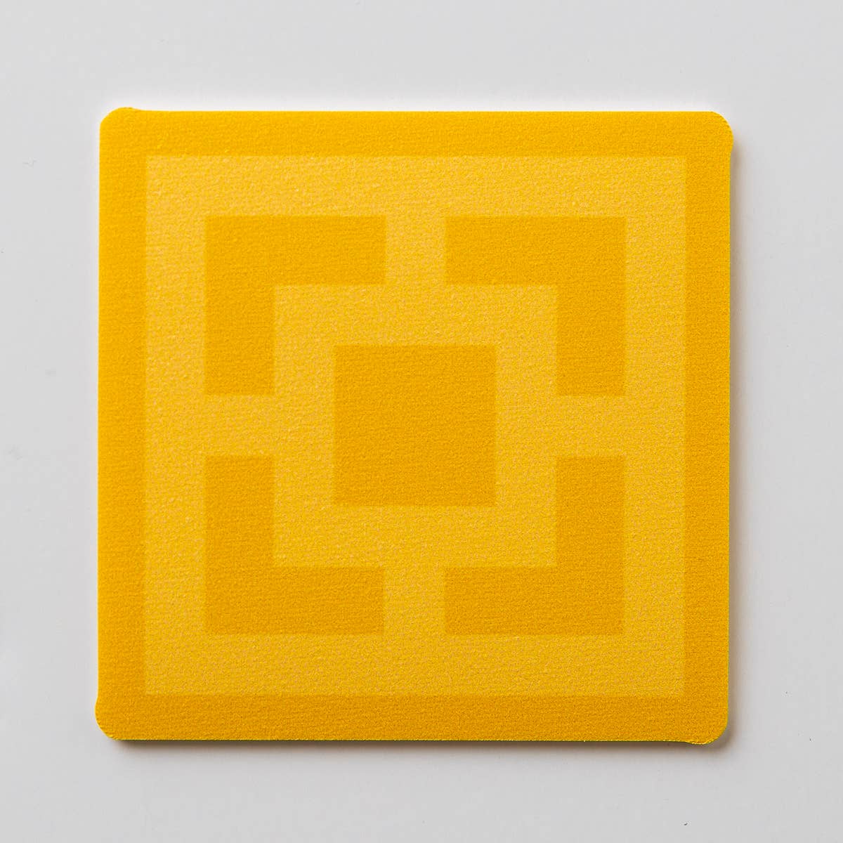 Sunmor Square Vinyl Coaster Set: Yellow