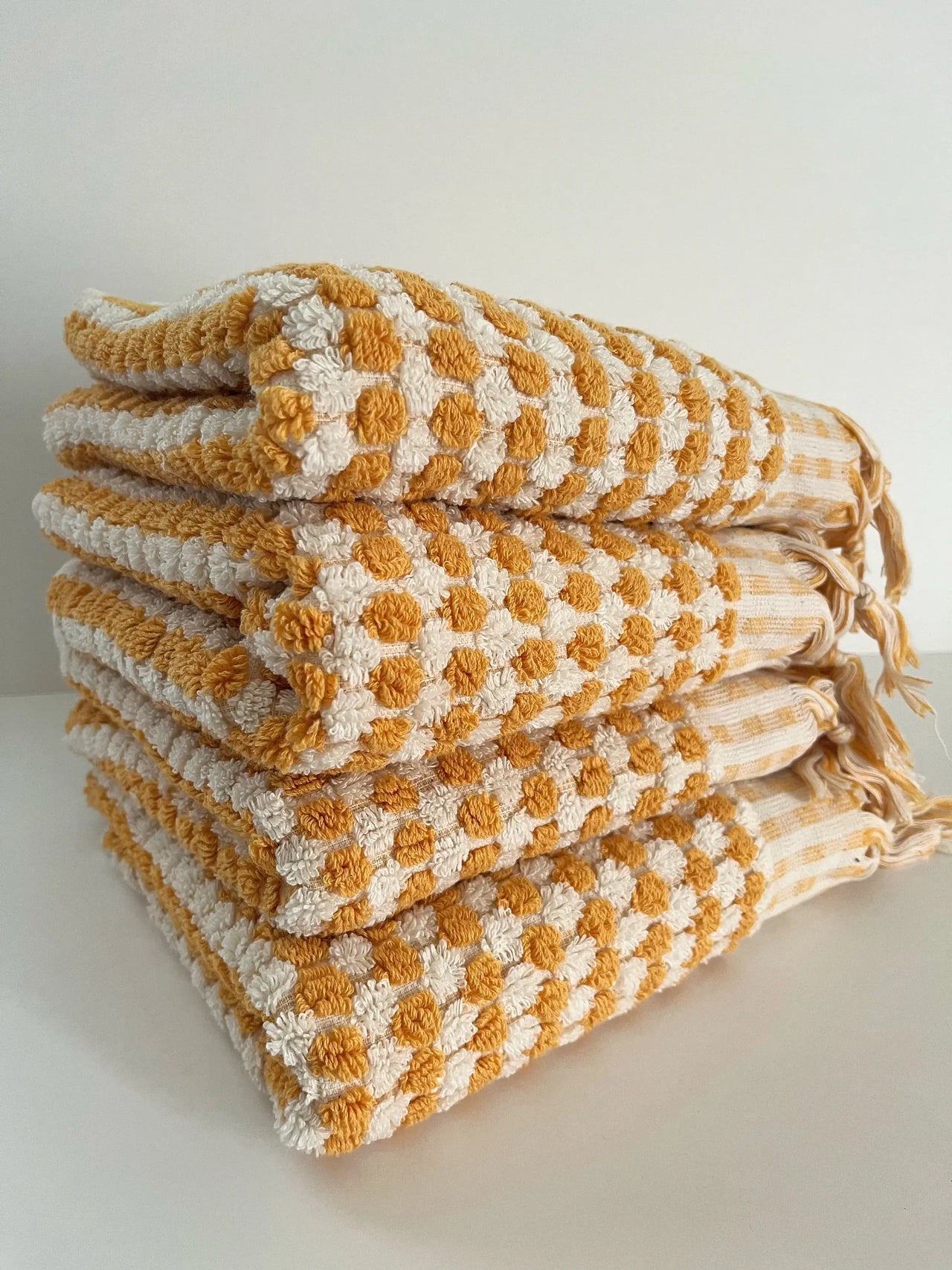 Organic Bubble Series - Hand Towel 18x 37 Yellow